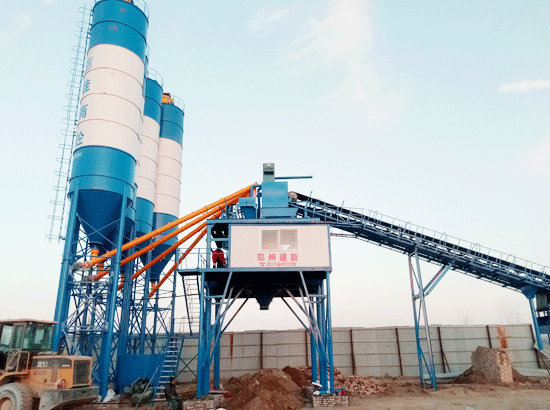  Set up a new set of 120 concrete mixing plant production li