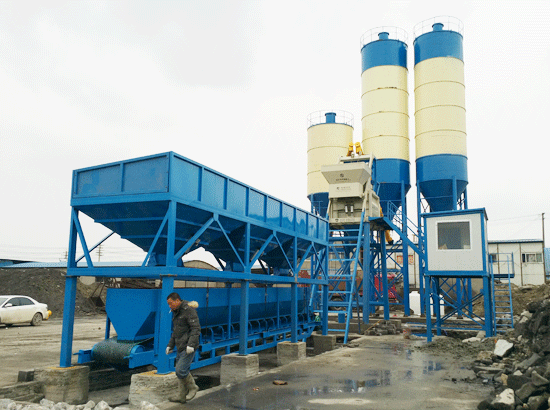 Site case of HZS75 concrete mixing station in Wuxi, Jiangsu