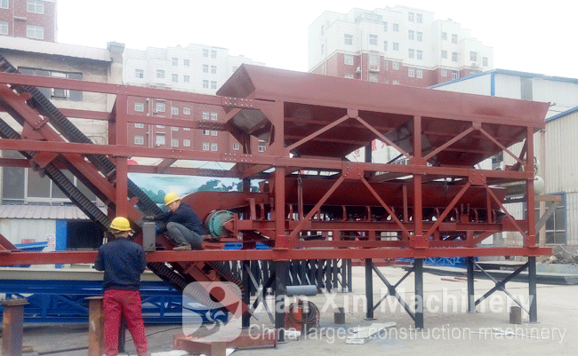 mobile concrete mixing plant