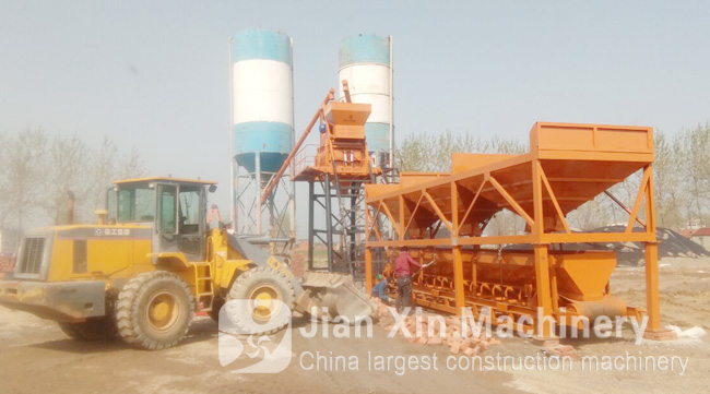 HZS50 concrete batching plant