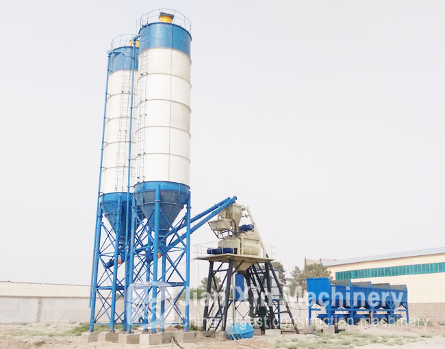 HZS75 concrete mixing plant