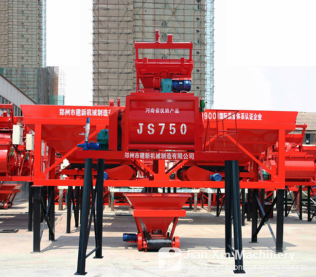 JS750 concrete mixer manufactured by zhengzhou jianxin machinery co. LTD