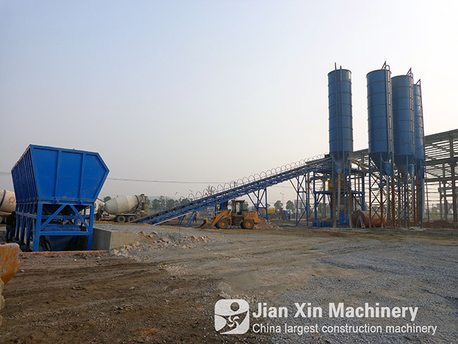 HZS120 concrete mixing plant produced by Zhengzhou Jianxin Machinery