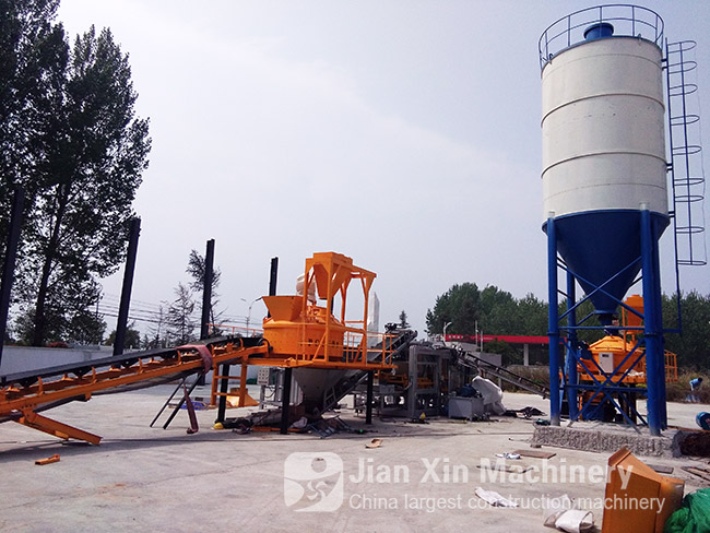  25 cubic meters concrete mixing plant in luoyang.